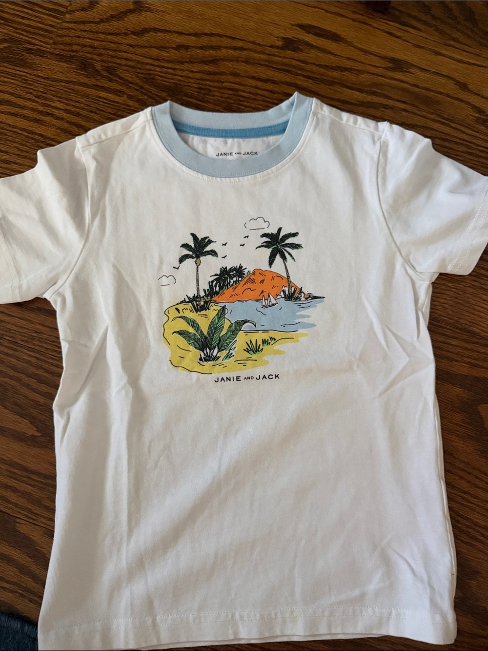 Janie and Jack White Graphic Beach Tee for Kids size 4